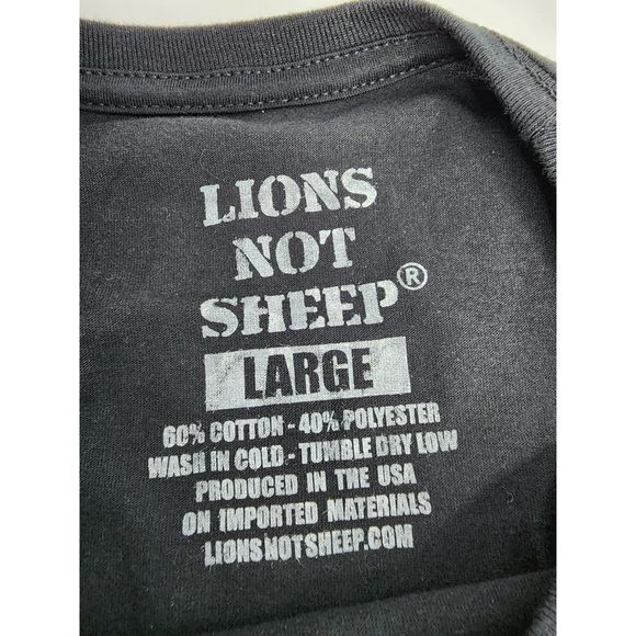 Lions Not Sheep FJB Black Shirt Size‎ L - Picture 4 of 5